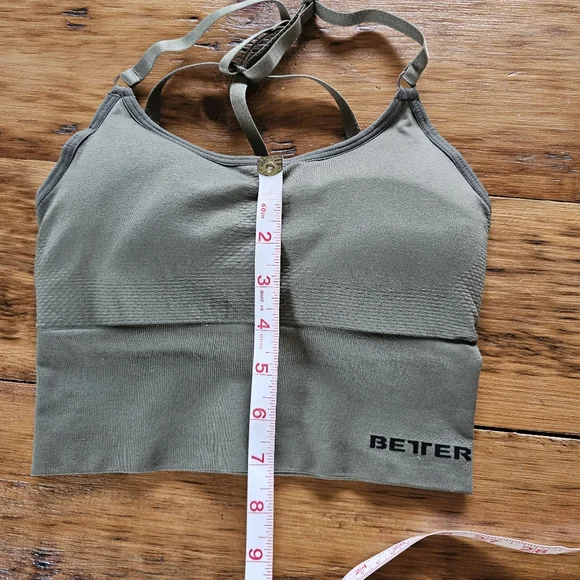 Better Bodies Astoria Seamless Sports Bra Washed Green Size S - Picture 8 of 9